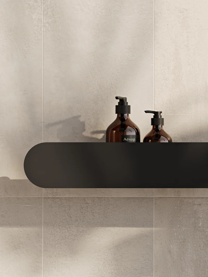 Mensola da bagno a parete con portasciugamani e porta carta igienica