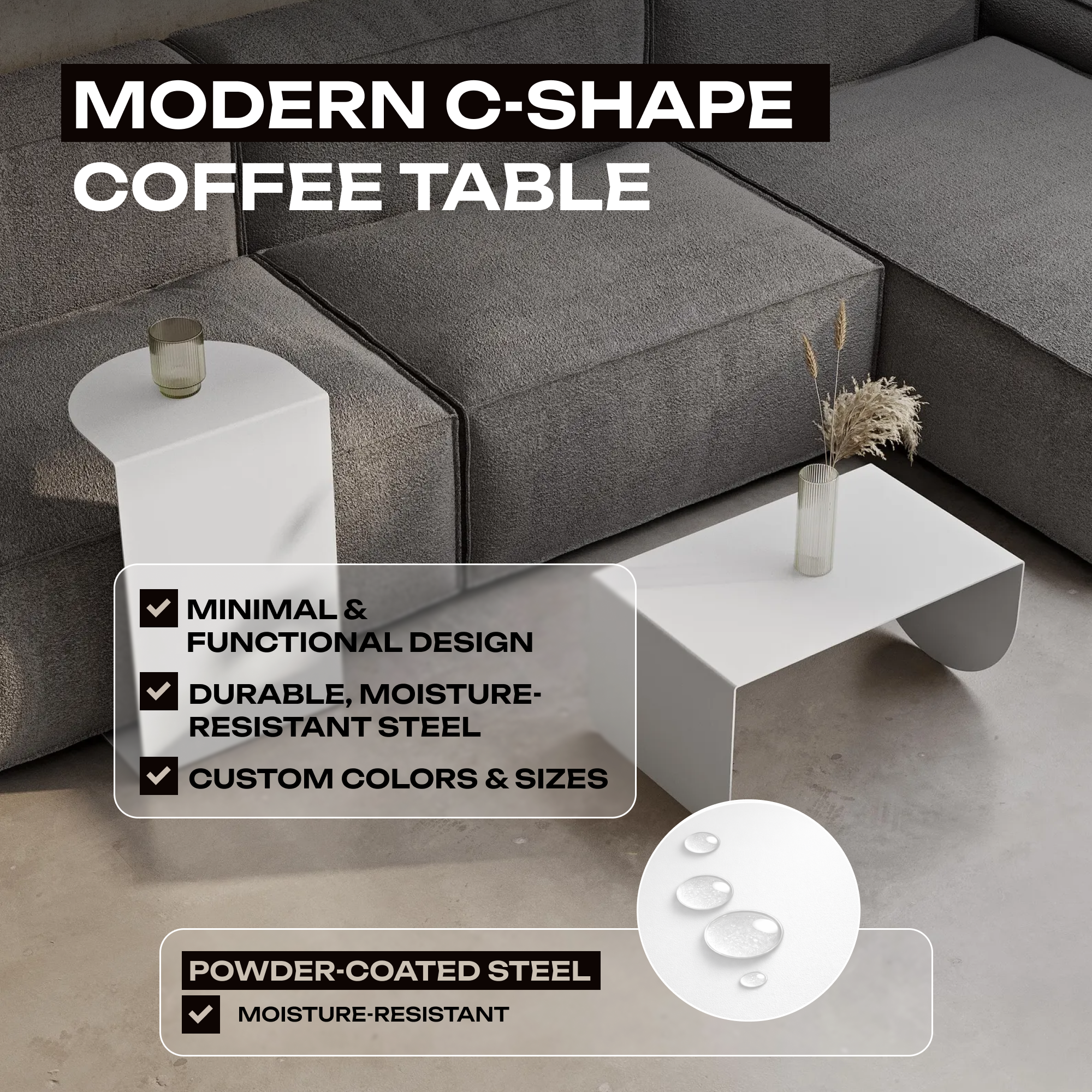 Minimalist Metal Coffee Table