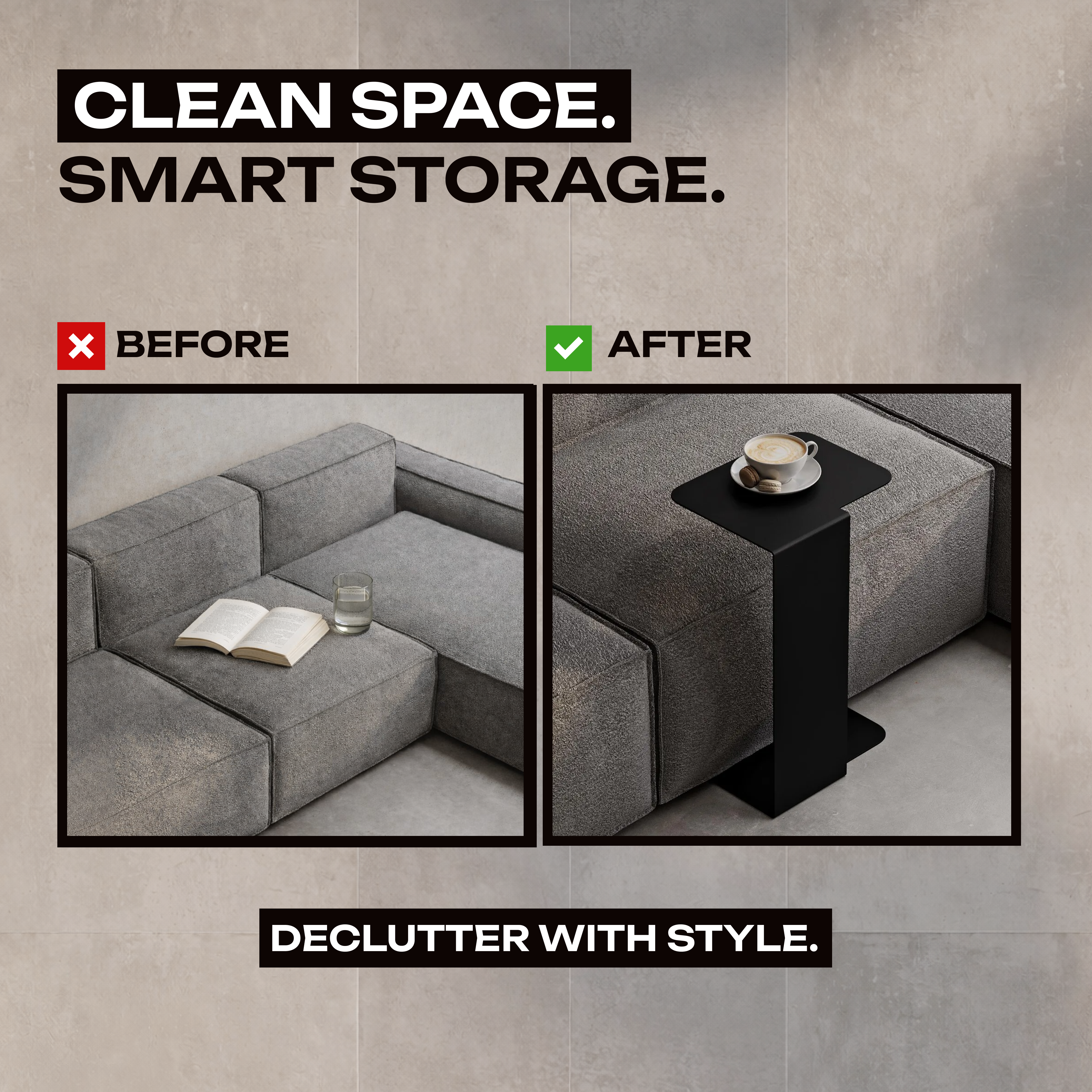 Modern Minimalist Metal Side Table, Coffee table