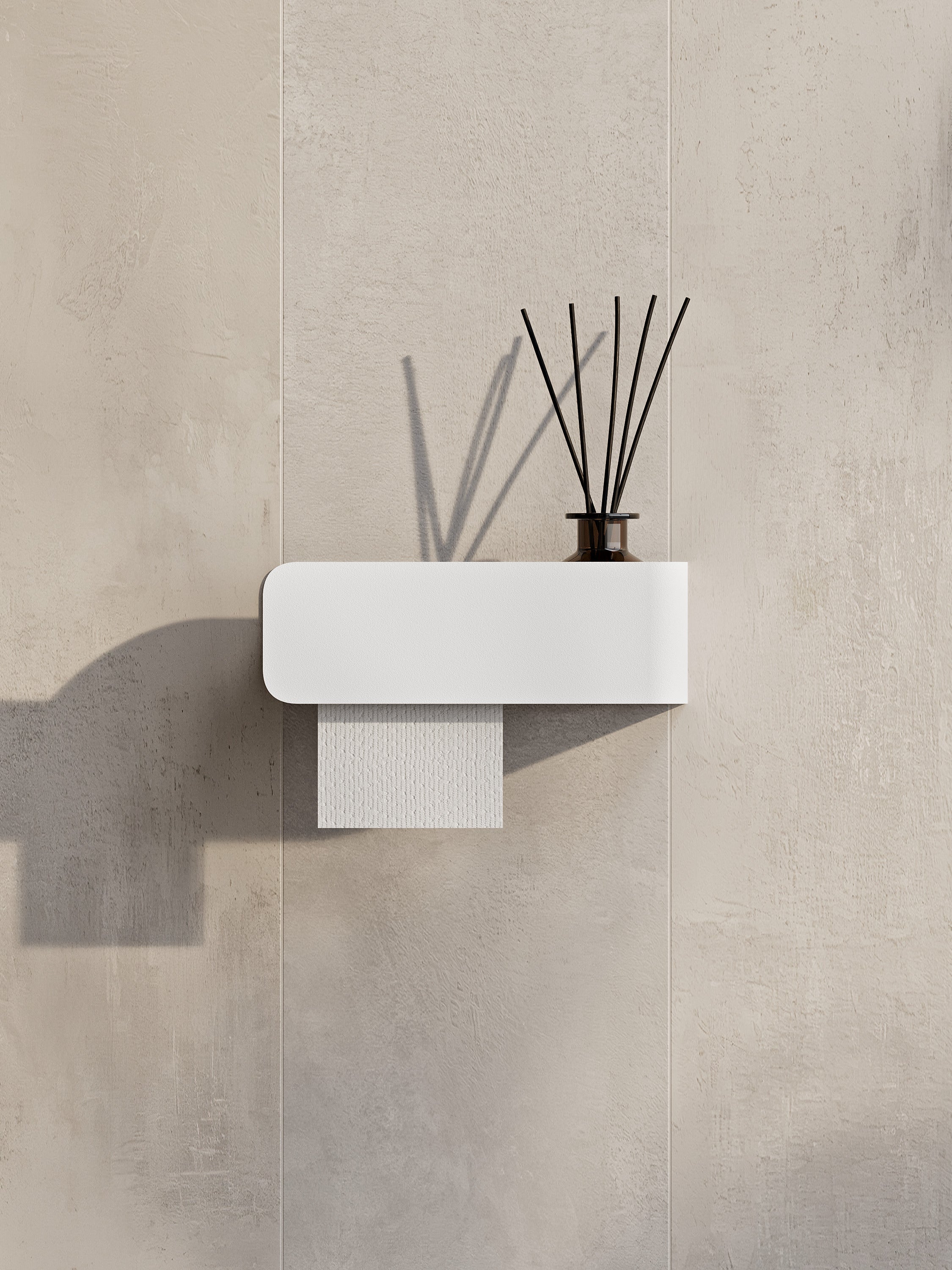 Modern Steel Toilet Paper Holder with Shelf