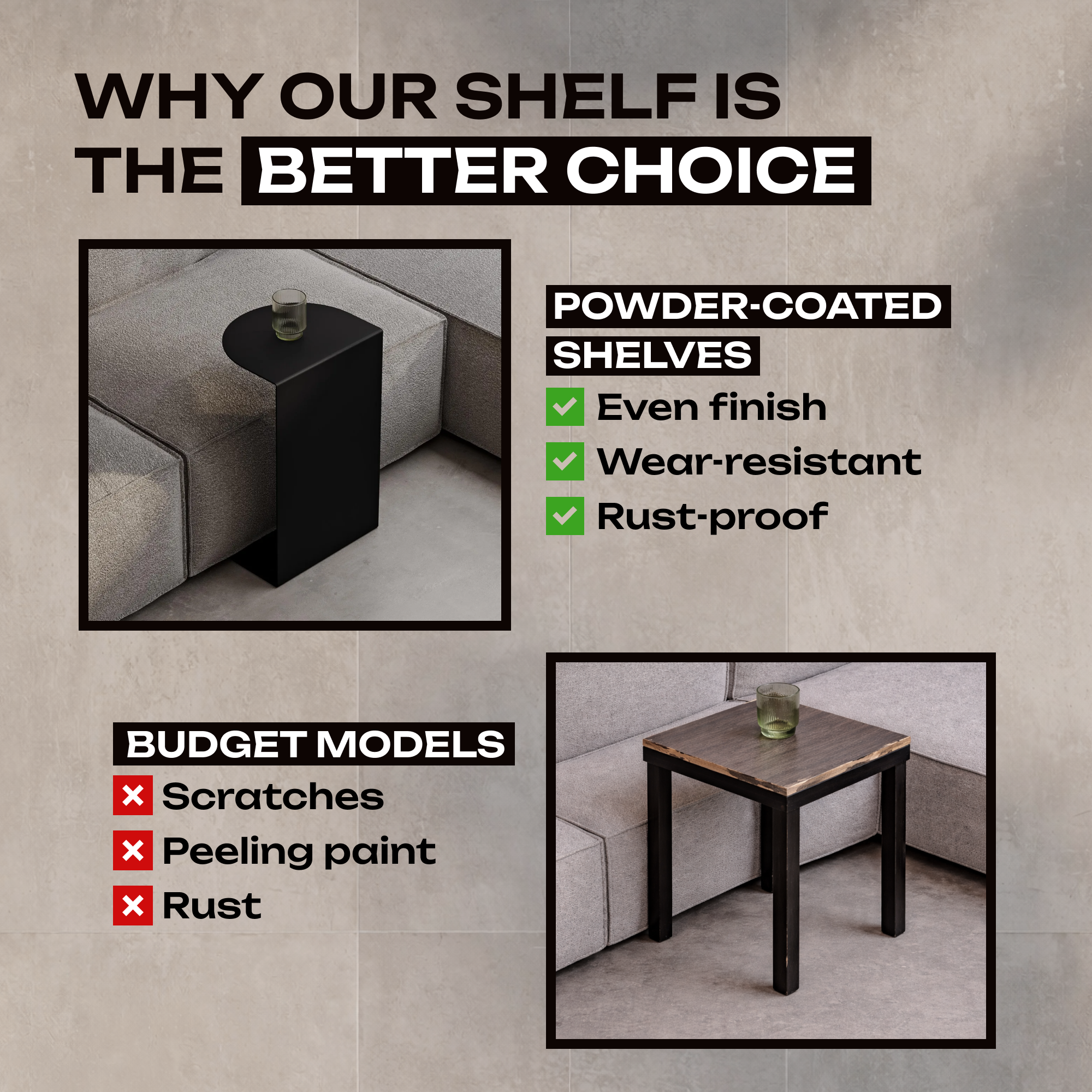 Minimalist Metal Coffee Table