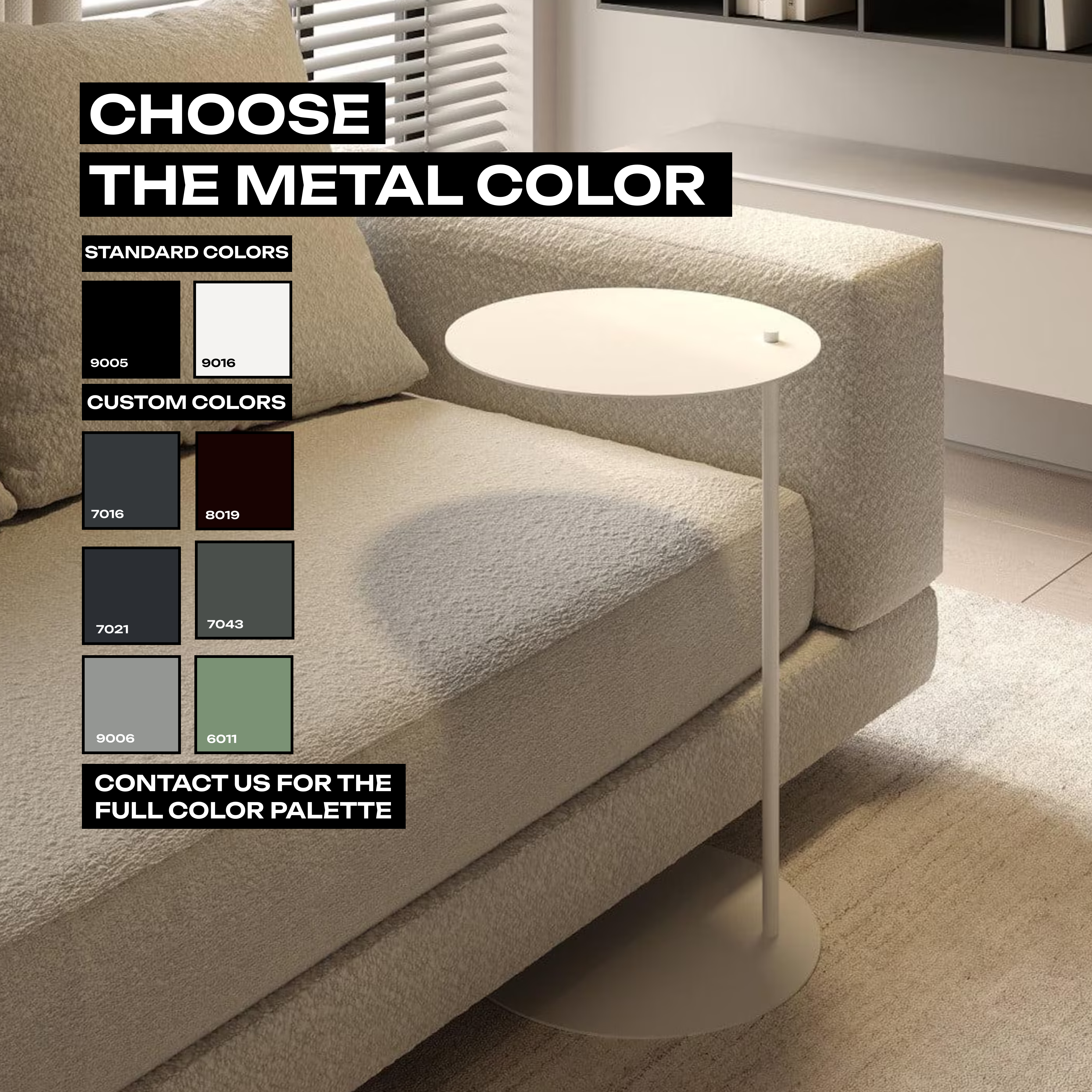 Metal Sofa Side Table