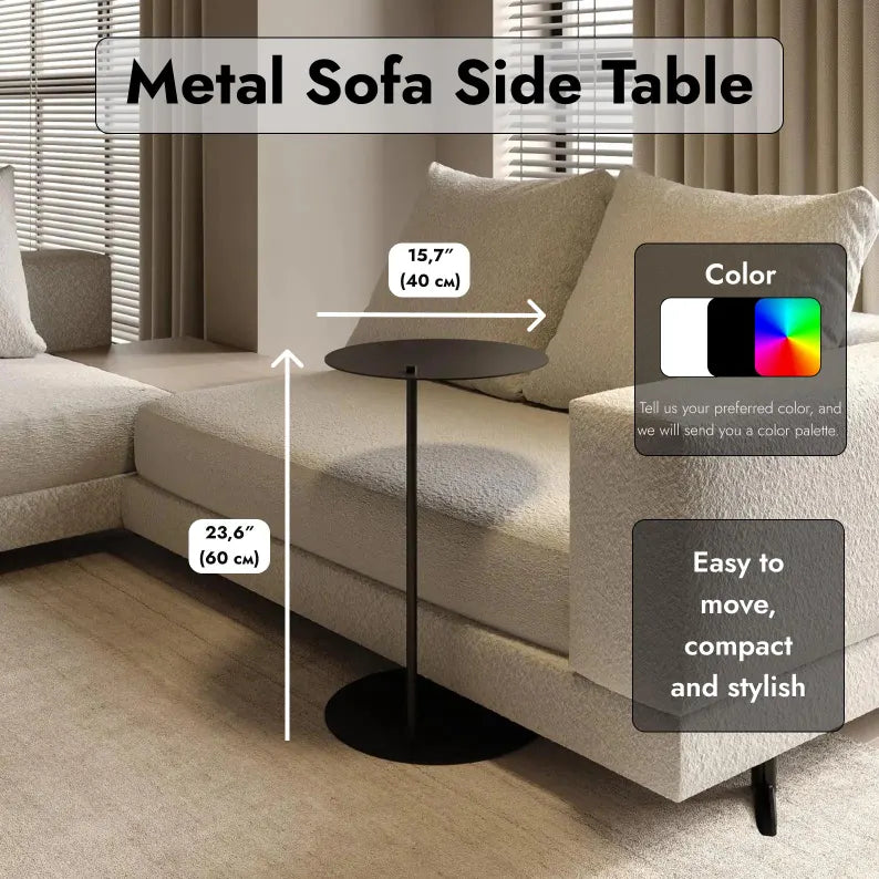 Metal Sofa Side Table