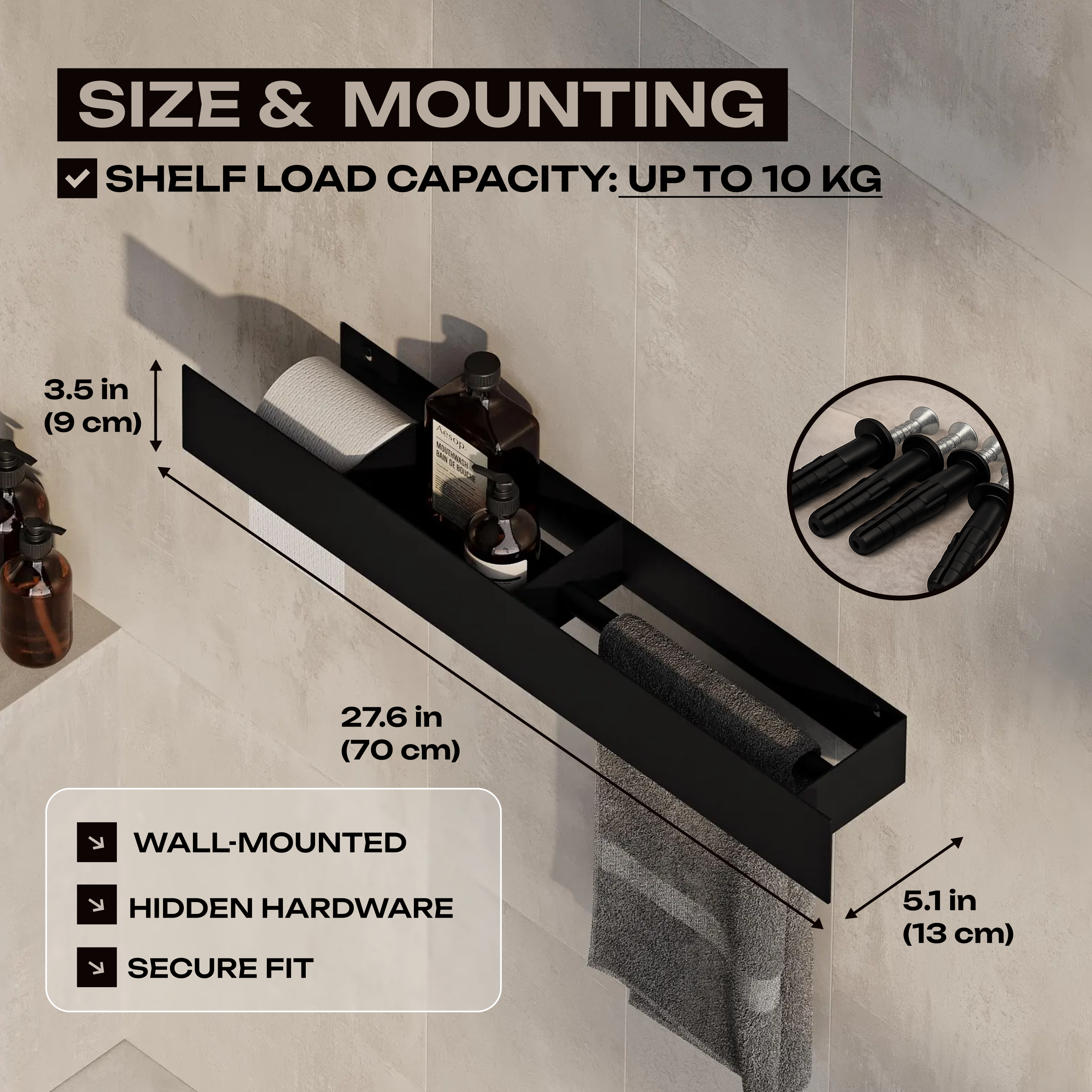Portasciugamani e porta carta igienica