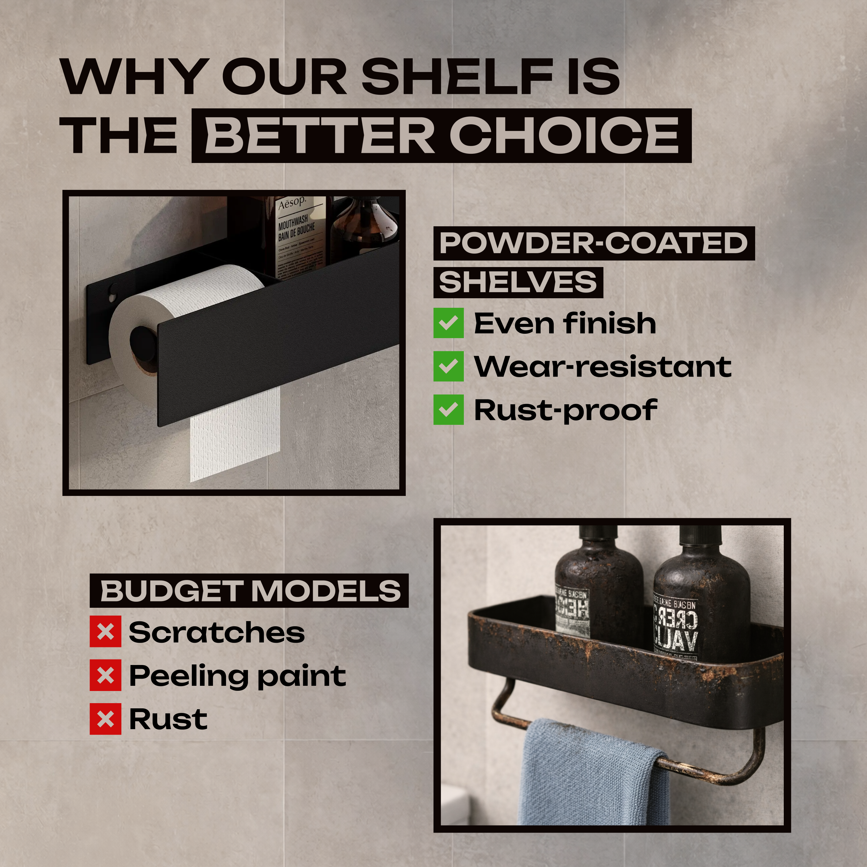 Portasciugamani e porta carta igienica