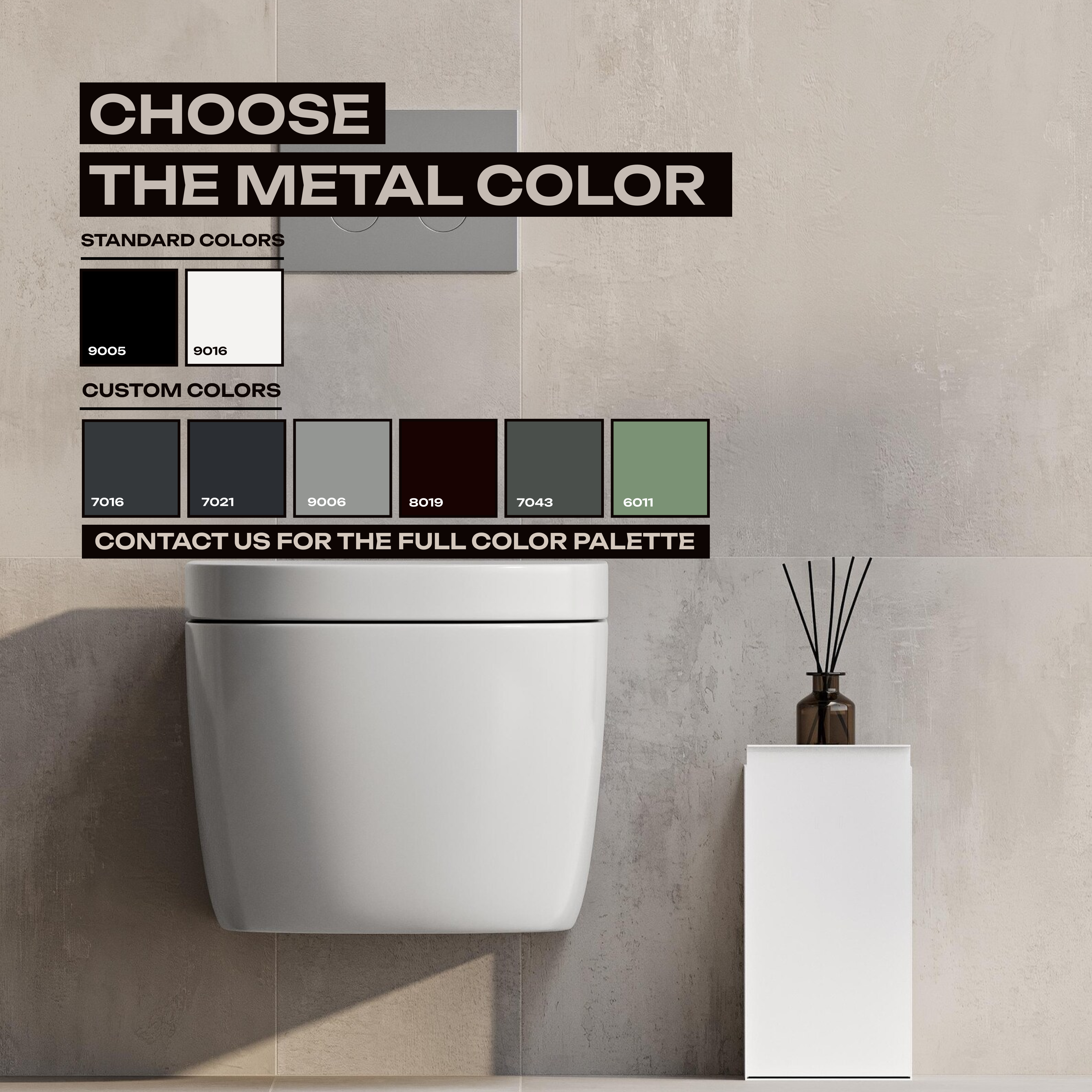 Metal Bathroom Trash Can