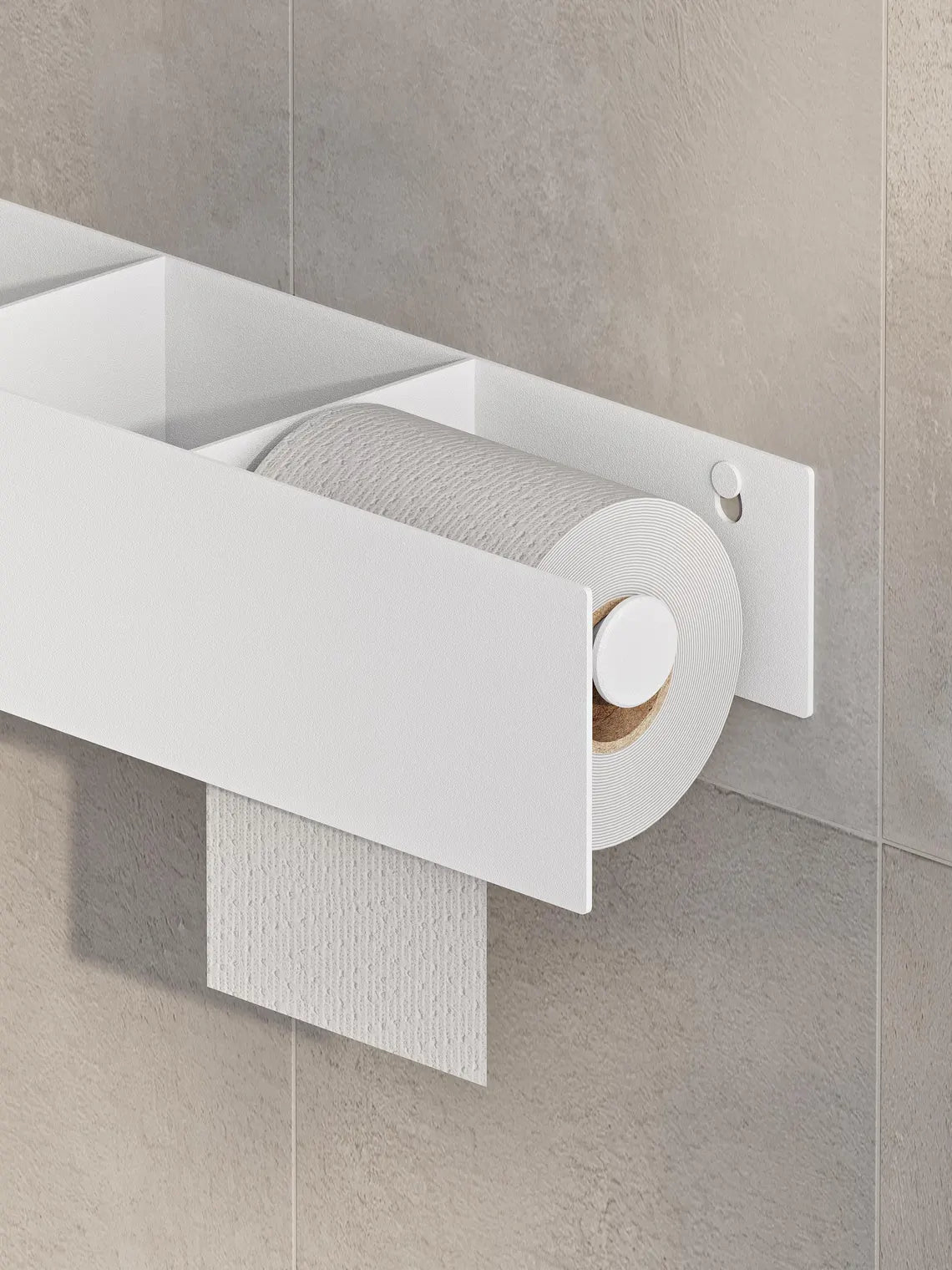 3-in-1 Bathroom Wall Shelf – Towel Bar & Toilet Paper Holder