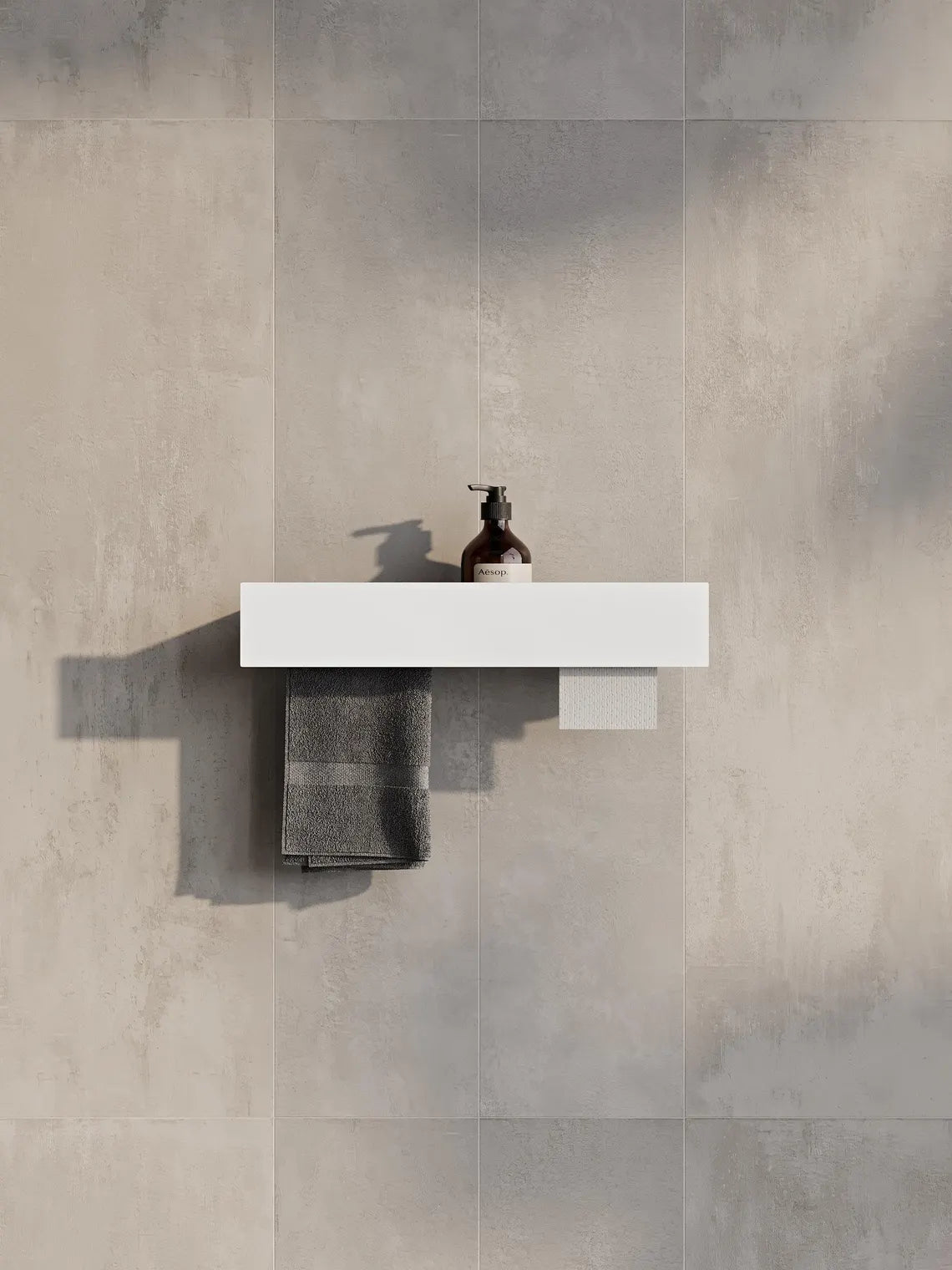 3-in-1 Bathroom Wall Shelf – Towel Bar & Toilet Paper Holder