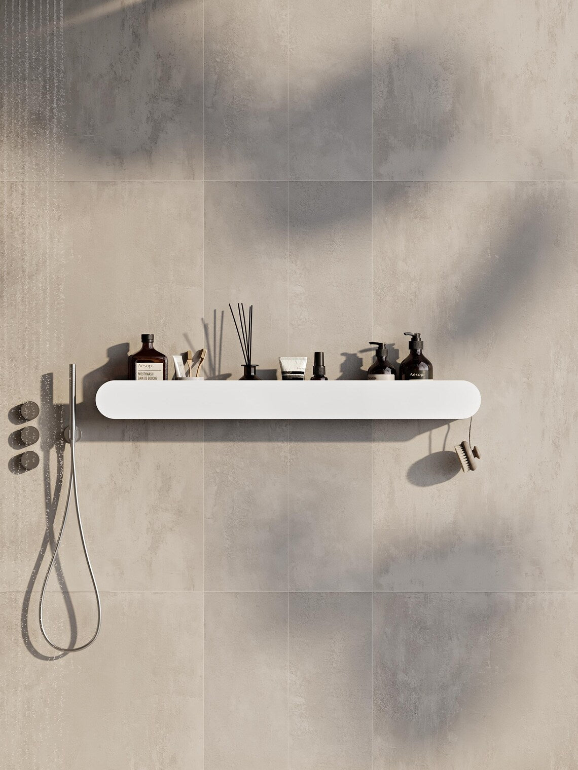 Schwarzes, wandmontiertes Badezimmerregal – Schwebendes Metallregal zur Aufbewahrung von Toilettenartikeln