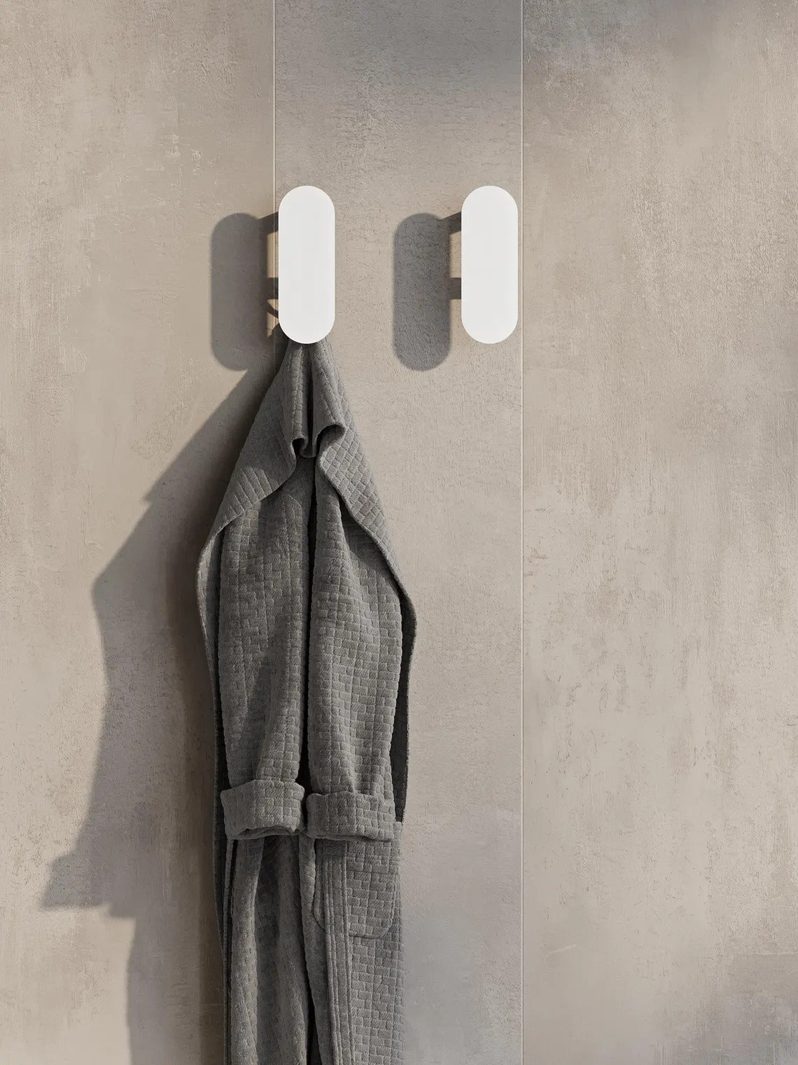 Gancio da parete minimalista in acciaio – Moderno portasciugamani e accappatoi per il bagno