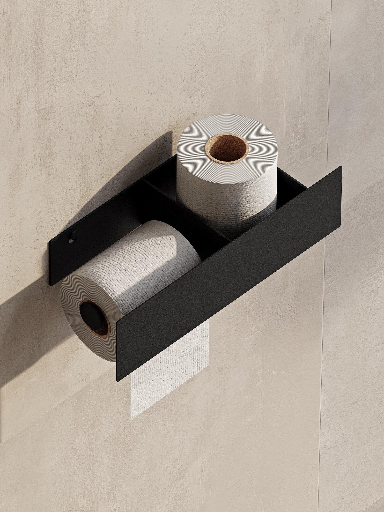 Bathroom set (Steel Trash Bin, Toilet Brush & Paper Shelf)