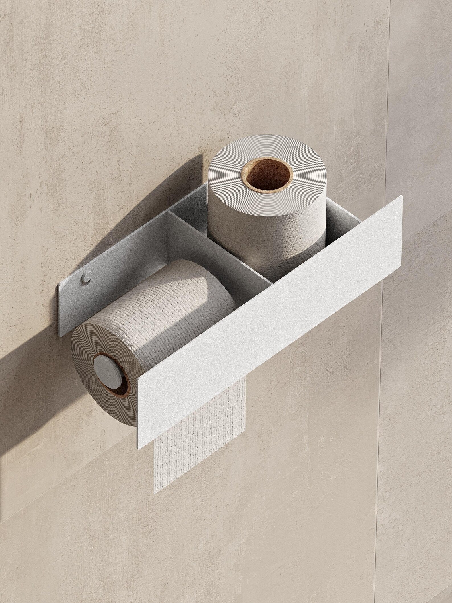 Bathroom set (Steel Trash Bin, Toilet Brush & Paper Shelf)