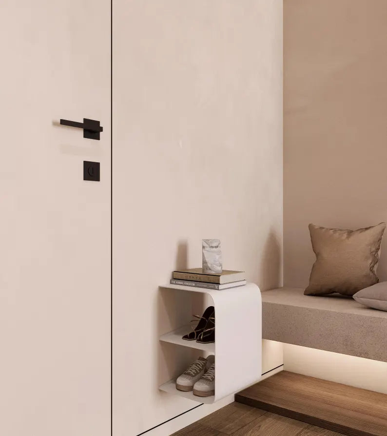 Scarpiera moderna in metallo – Scaffale portascarpe minimalista per ingresso