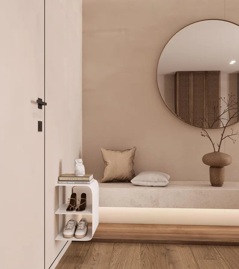 Scarpiera moderna in metallo – Scaffale portascarpe minimalista per ingresso