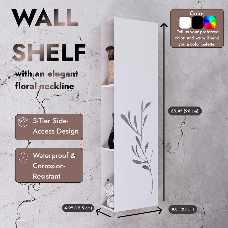 Schwebendes Regal für Badezimmeraufbewahrung im minimalistischen Design
