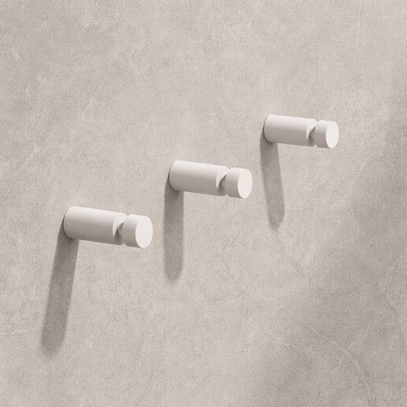 Gancio per asciugamani minimalista | Gancio da parete in acciaio inossidabile | Gancio per bagno moderno | Gancio nero o bianco, gancio salvaspazio | Gancio per asciugamani resistente