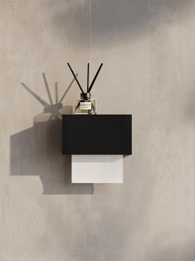 Wall-Mounted Steel Tissue Holder Closed Design