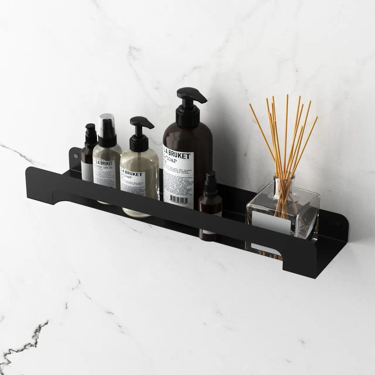 black metal shelf
floating shelf
shower shelf black
metal wall shelves
black metal shelves
bathroom organizer
small wall shelves
bathroom shelves
wall shelves
metal shelf
shelf with guardrail
narrow shelf
narrow shelves