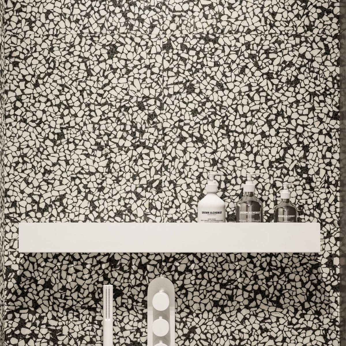 bathroom wall shelf
floating shelf
rust-resistant shelf
wall mounted shelf
bathroom storage
shower shelf
water-draining shelf
shower wall shelf
shower organizer
narrow shower shelf
black shower shelf
white shower shelf
compact shower shelf