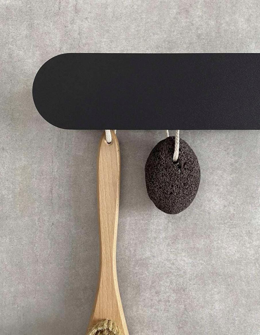 black towel holder
towel rack
wall-mount towel bar
bathroom organizer
bathroom towel rail
wall towel rack
rack with hooks
bathroom rack
bathroom hanger
wall-mounted hooks
bathroom hooks
kitchen towel hooks
hanger with hooks