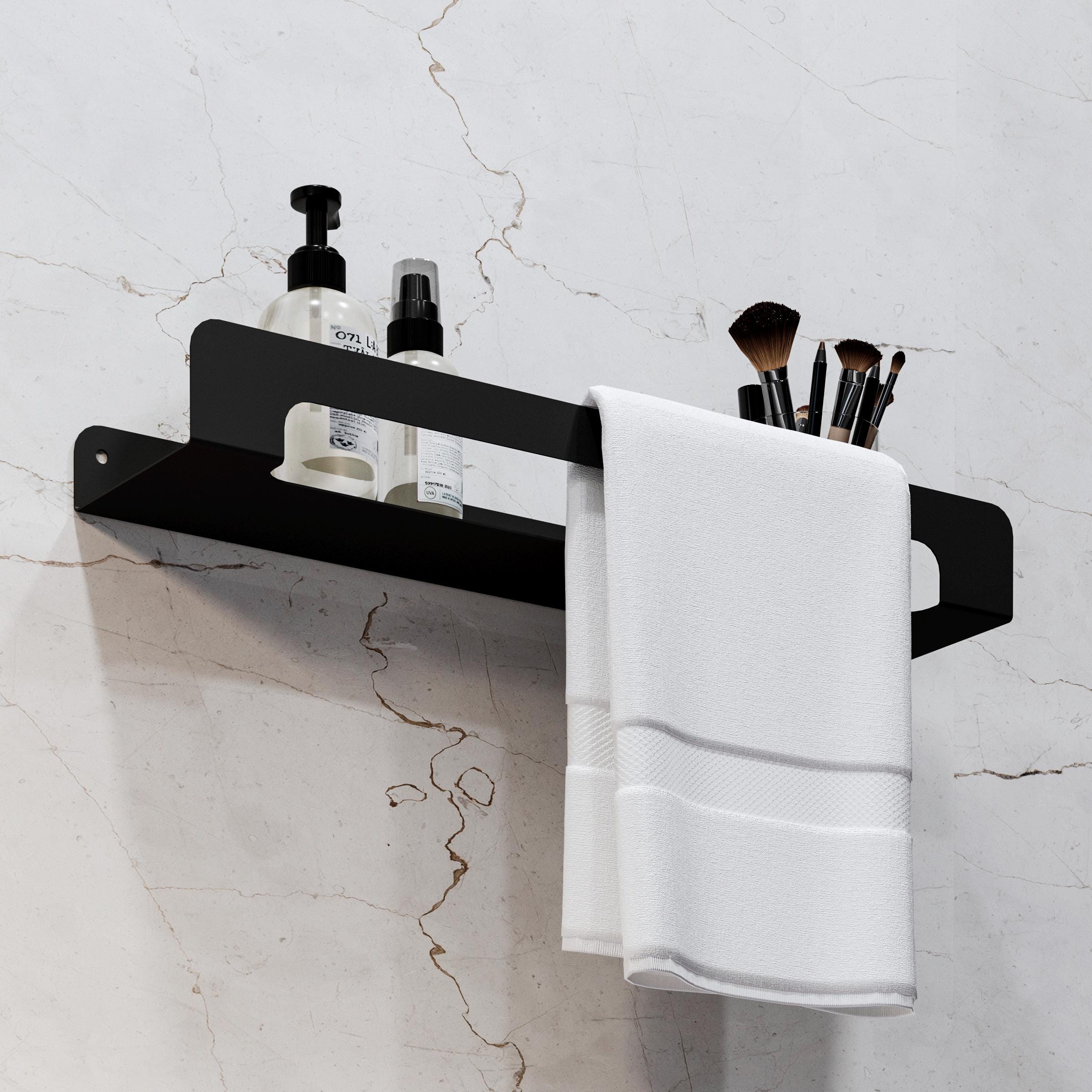 black metal shelf
floating shelf
shower shelf black
metal wall shelves
black metal shelves
bathroom organizer
small wall shelves
bathroom shelves
wall shelves
metal shelf
shelf with guardrail
narrow shelf
narrow shelves