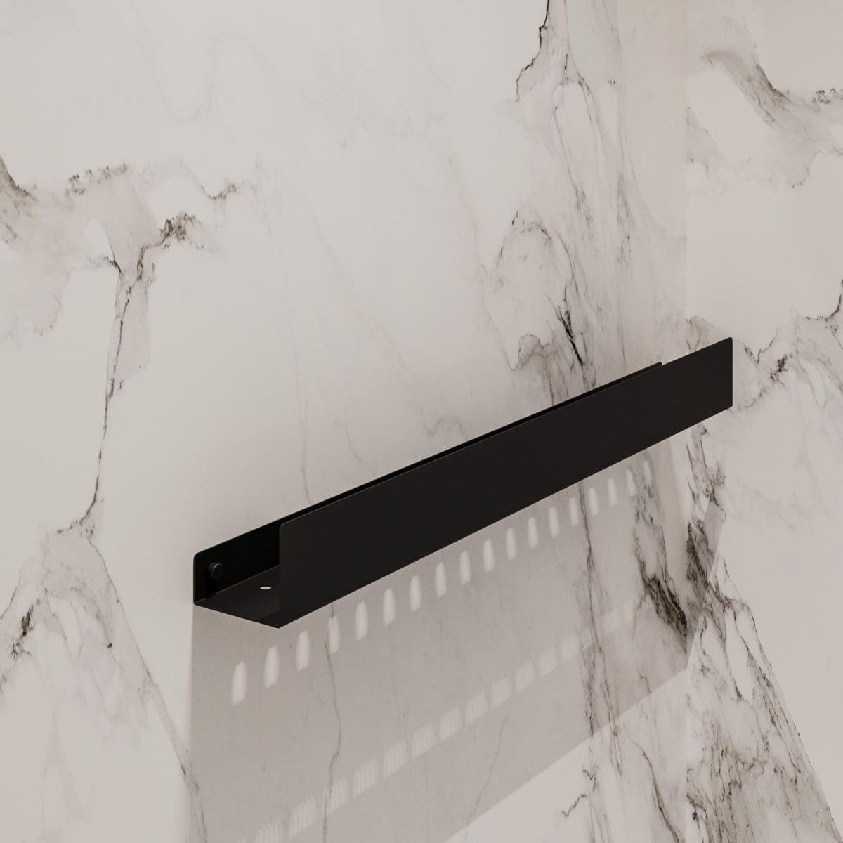 bathroom wall shelf
floating shelf
rust-resistant shelf
wall mounted shelf
bathroom storage
shower shelf
water-draining shelf
shower wall shelf
shower organizer
narrow shower shelf
black shower shelf
white shower shelf
narrow shelf