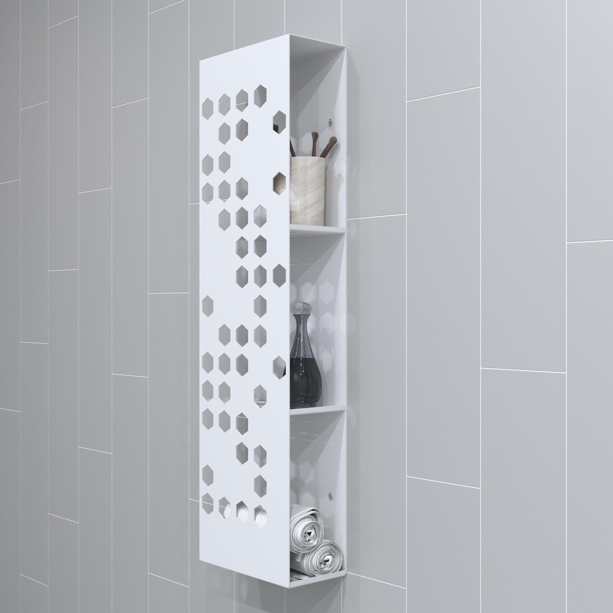 floating shelf
shower shelf black
small wall shelves
bathroom wall shelf
bathroom shelves
shelf with guardrail
shower shelves
waterproof shelf
3-tier shelf
closed front shelf
side access shelf
metal bathroom shelf
white shower shelves