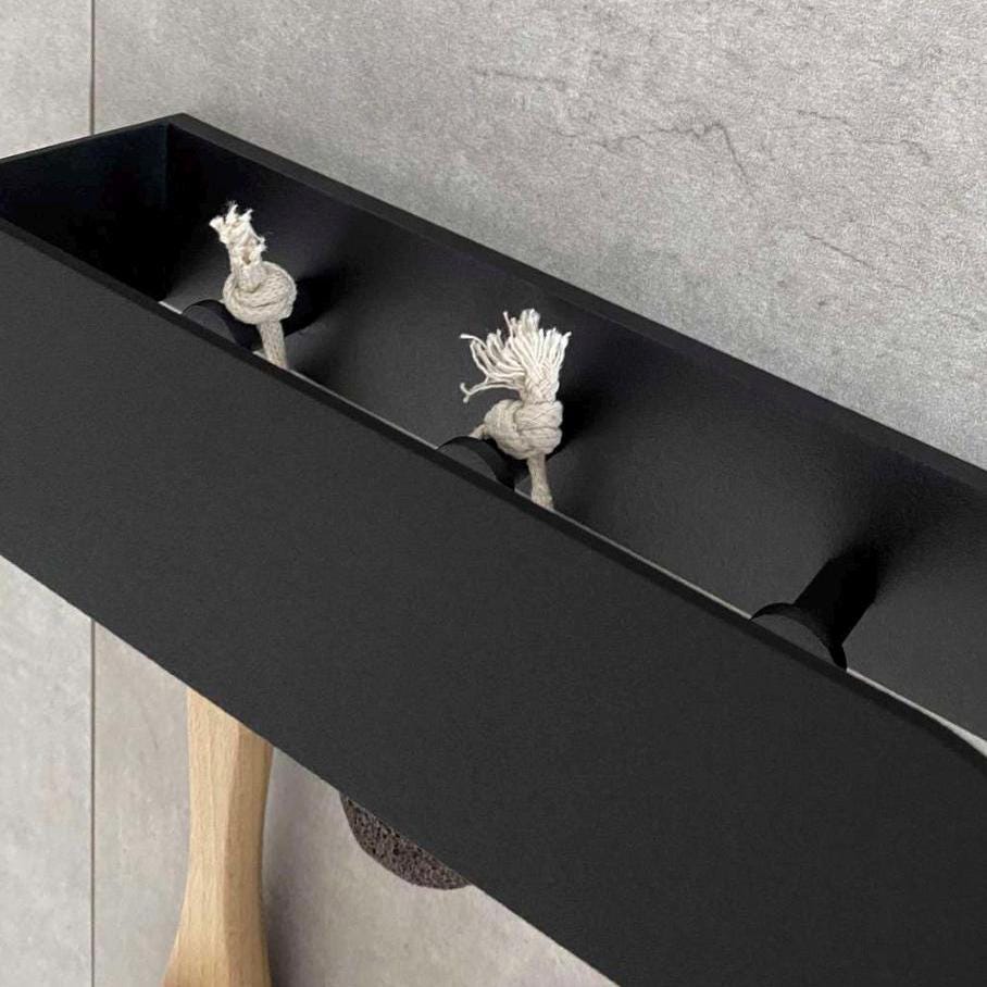 black towel holder
towel rack
wall-mount towel bar
bathroom organizer
bathroom towel rail
wall towel rack
rack with hooks
bathroom rack
bathroom hanger
wall-mounted hooks
bathroom hooks
kitchen towel hooks
hanger with hooks