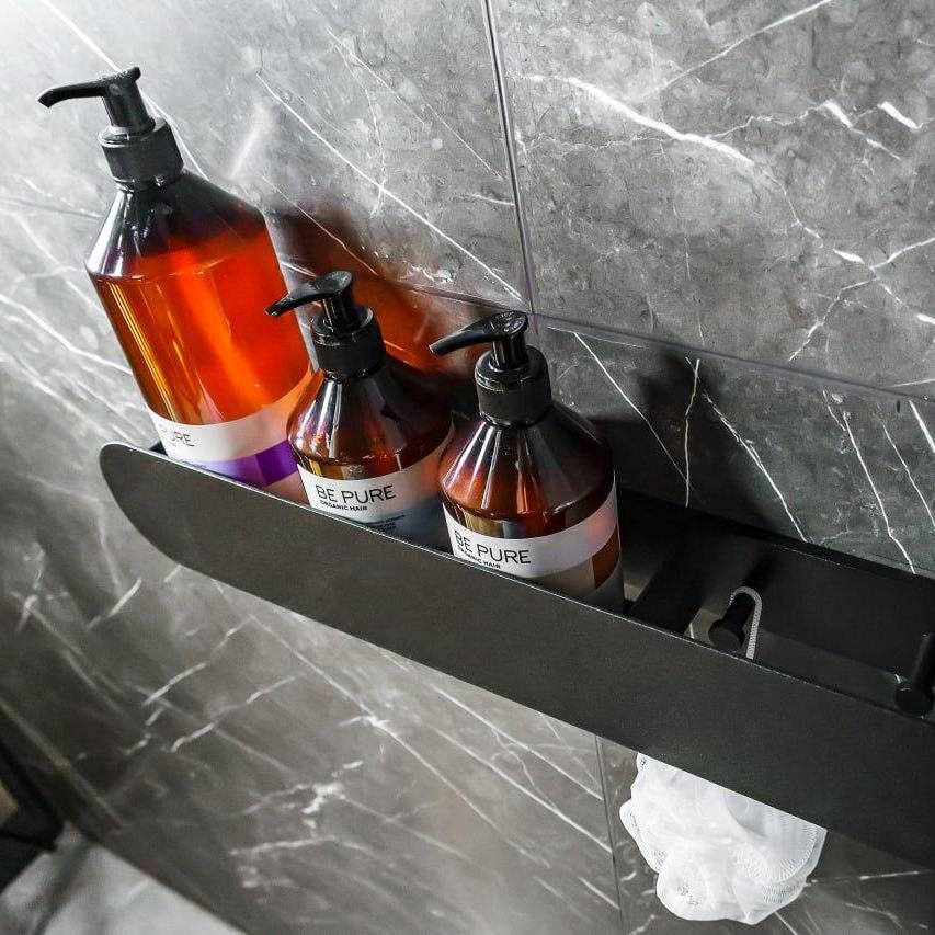 bathroom shelf
bathroom wall shelf
shower shelf
hidden mounting
shower wall shelf
floating shelf
bathroom rack
towel rack
shelving with hooks
bathroom hooks
towel holder
shampoo shelf
waterproof shelf