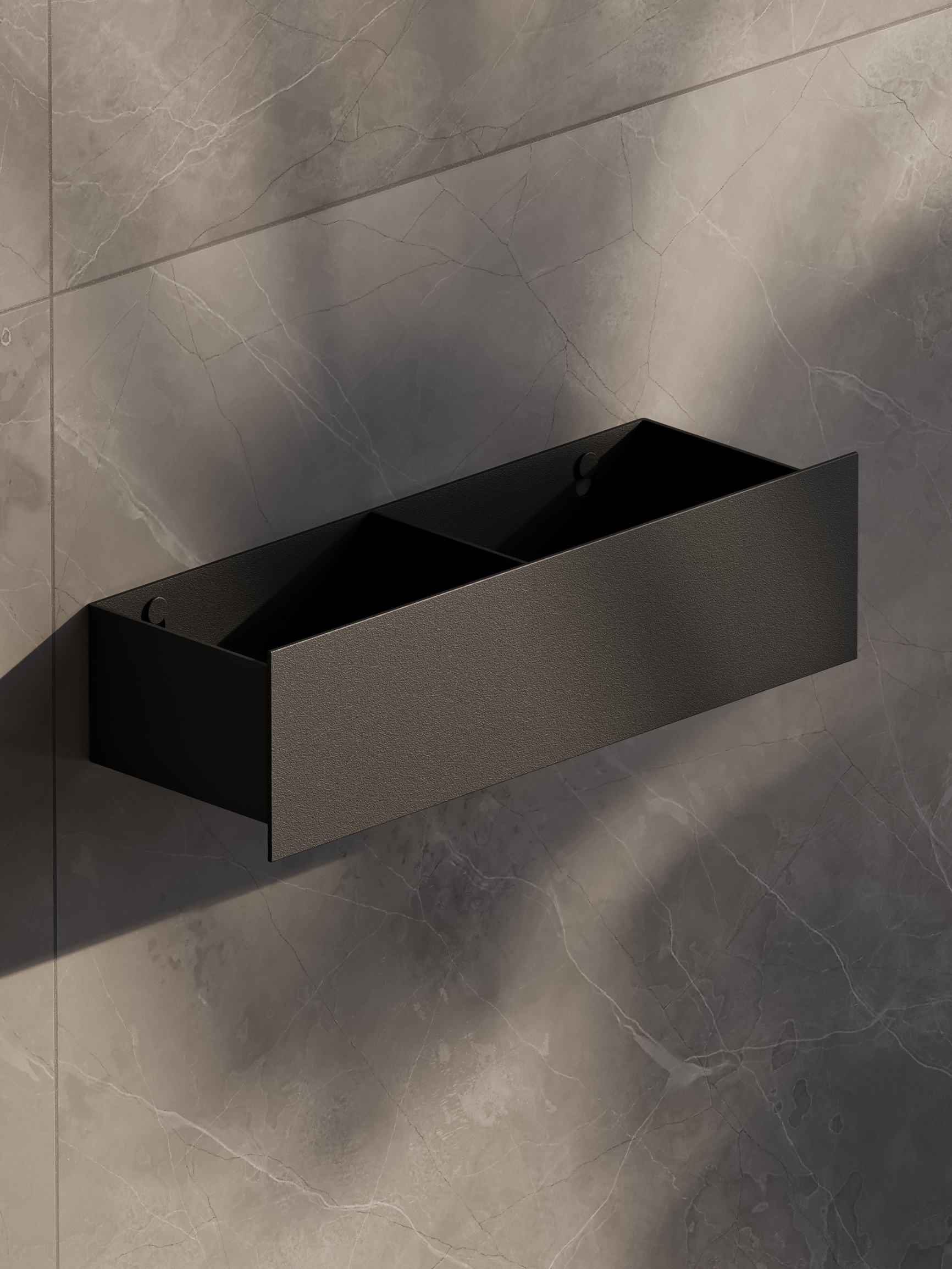 Mensola da bagno Skyline Mono – Mensola portaoggetti in metallo da parete, acciaio inossidabile, design minimalista, diverse dimensioni, finitura verniciata a polvere