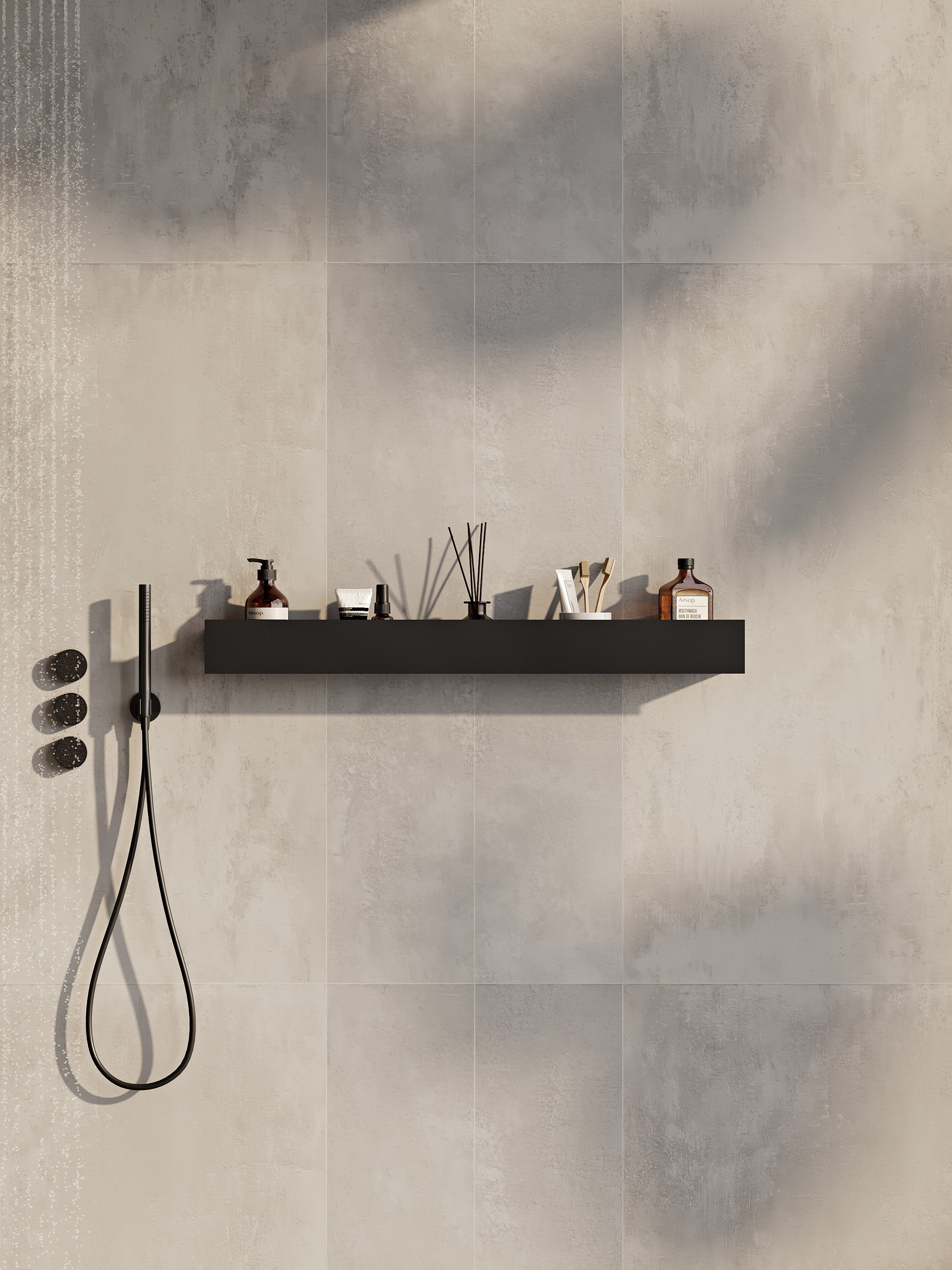 Badezimmerregal aus Edelstahl für Flaschen