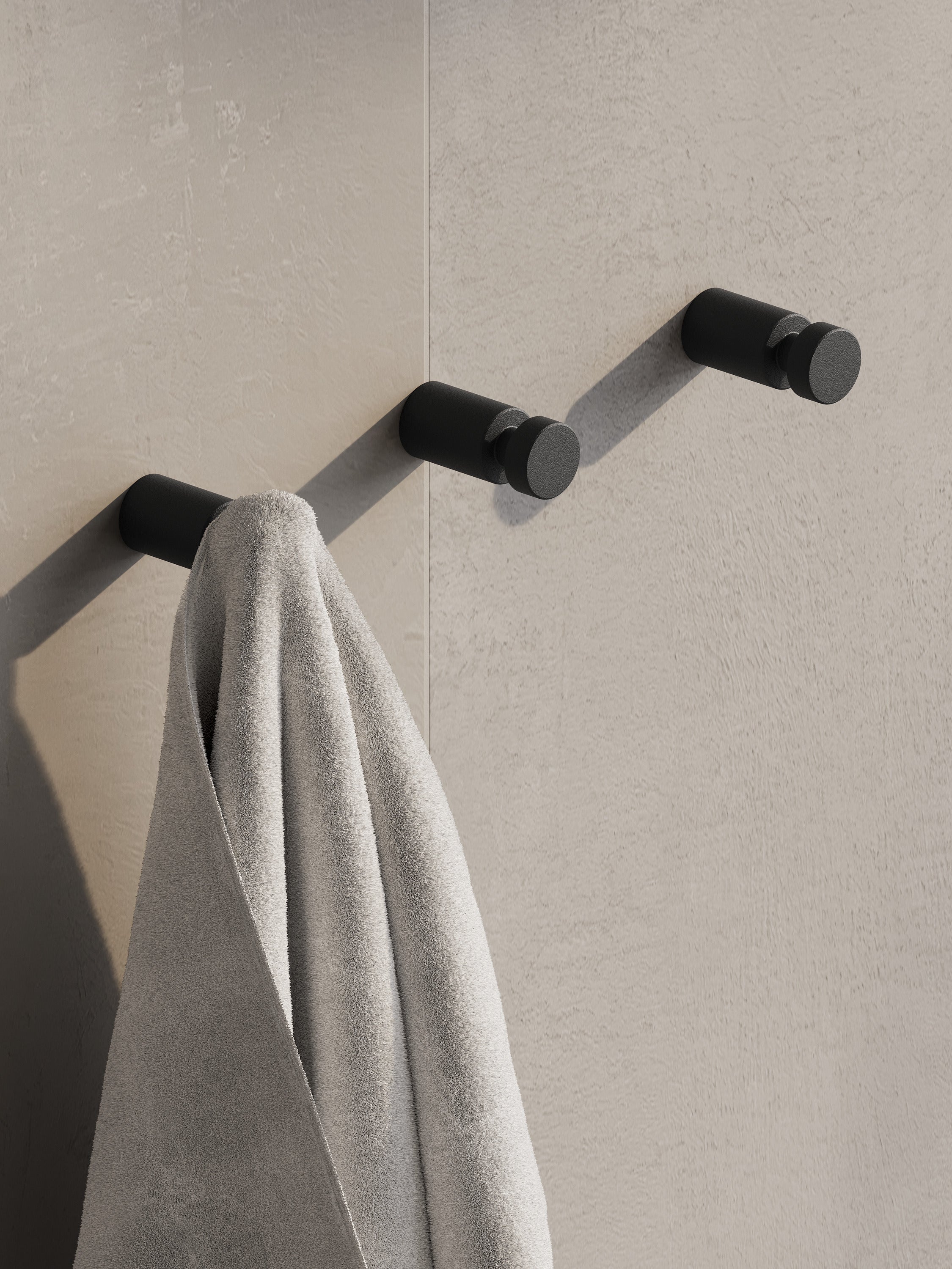 Gancio portasciugamani in acciaio da parete 