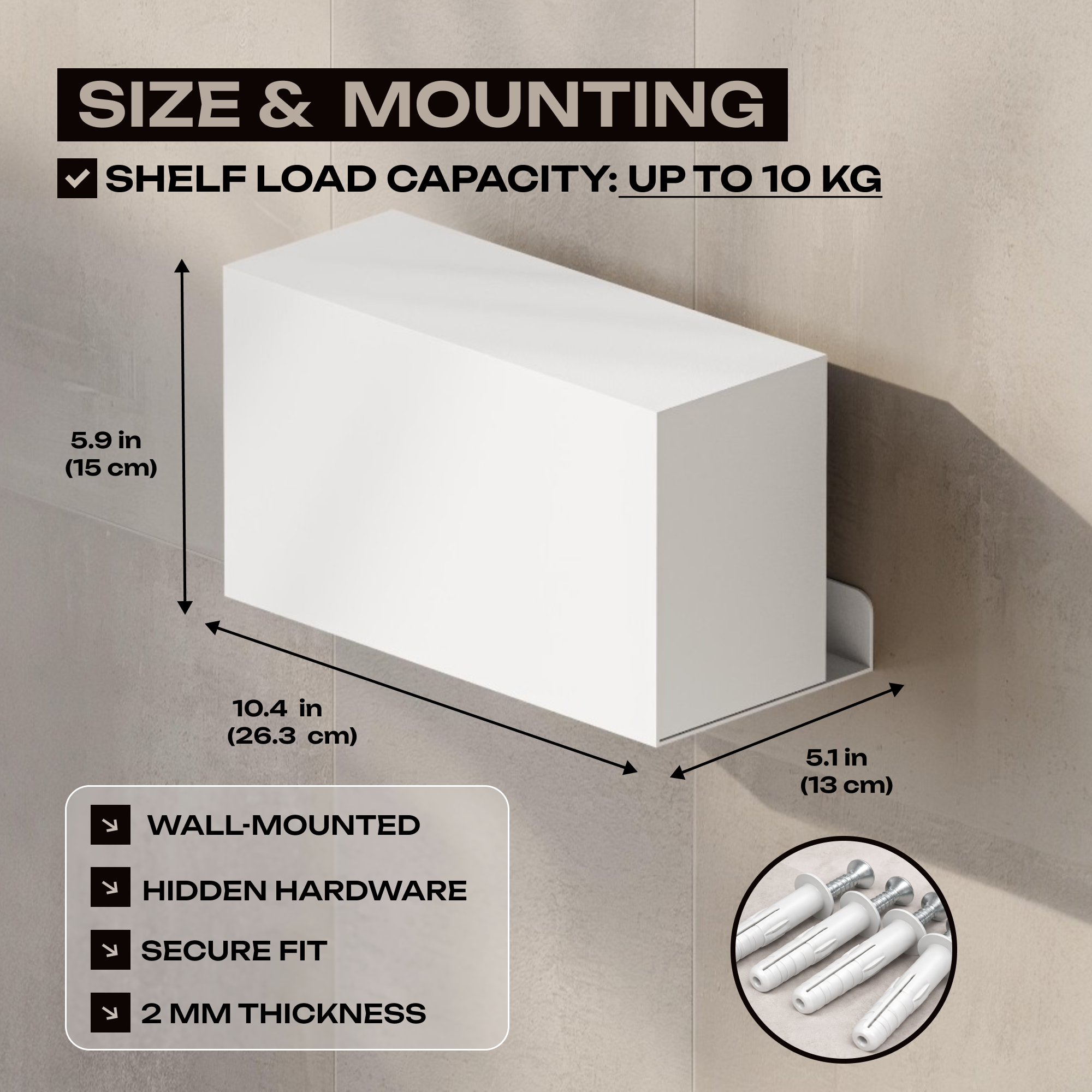 Wall-Mounted Steel Tissue Holder  Closed Design