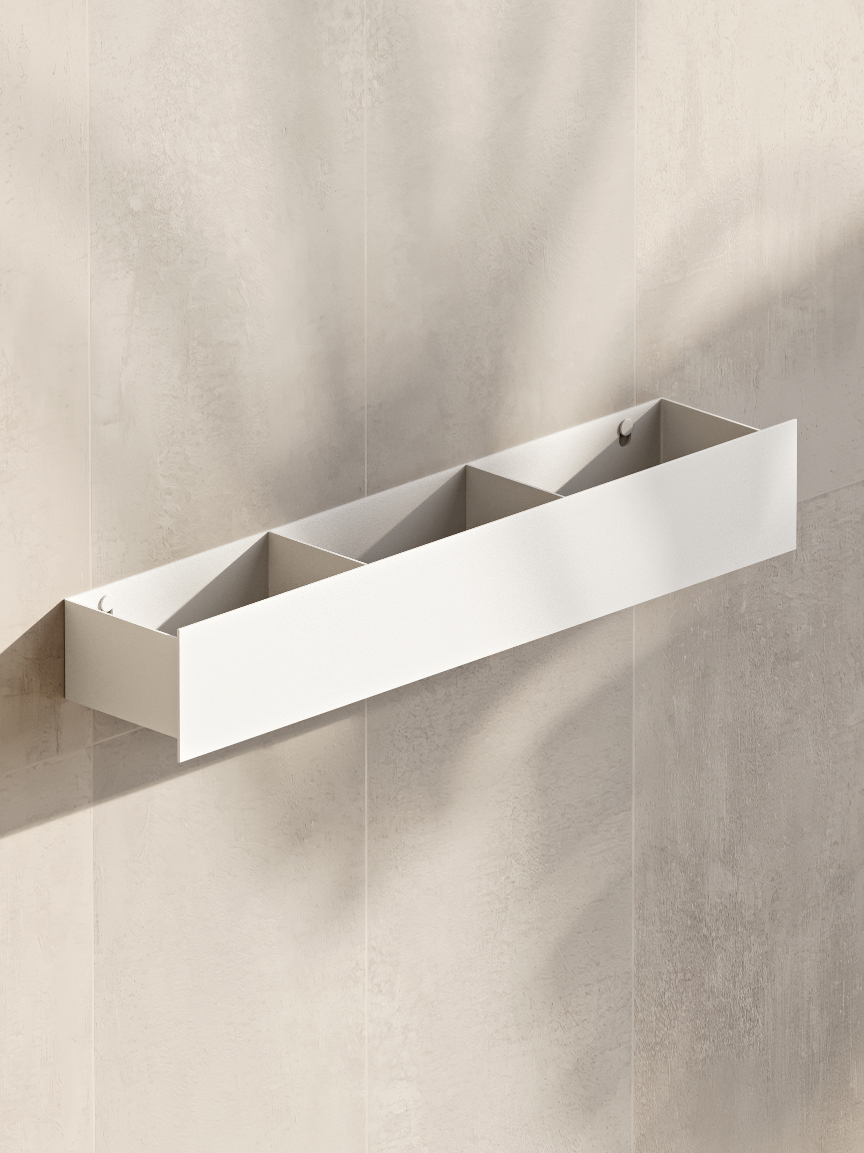 Skyline Mono Badezimmerregal – Wandmontiertes Metallregal, Edelstahl, minimalistisches Design, verschiedene Größen, pulverbeschichtet