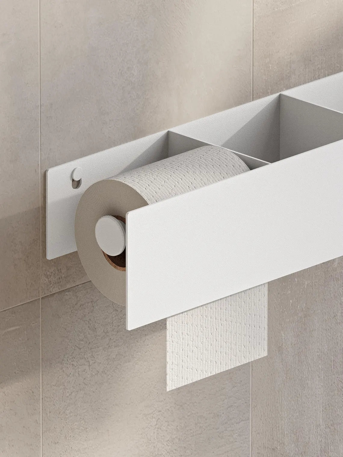 3-in-1 Bathroom Wall Shelf – Towel Bar & Toilet Paper Holder