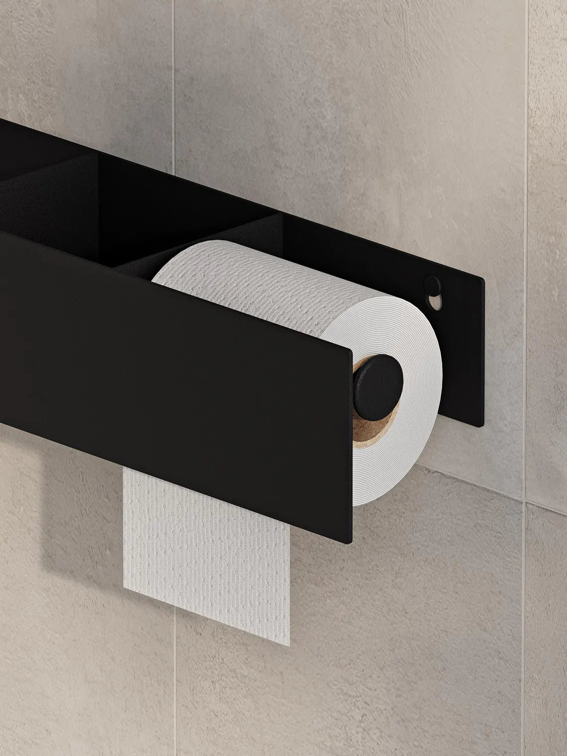 3-in-1 Bathroom Wall Shelf – Towel Bar & Toilet Paper Holder