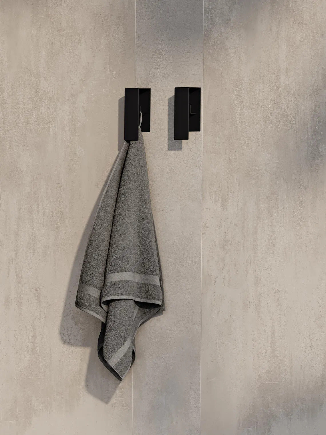Ganci da parete in metallo nero per il bagno