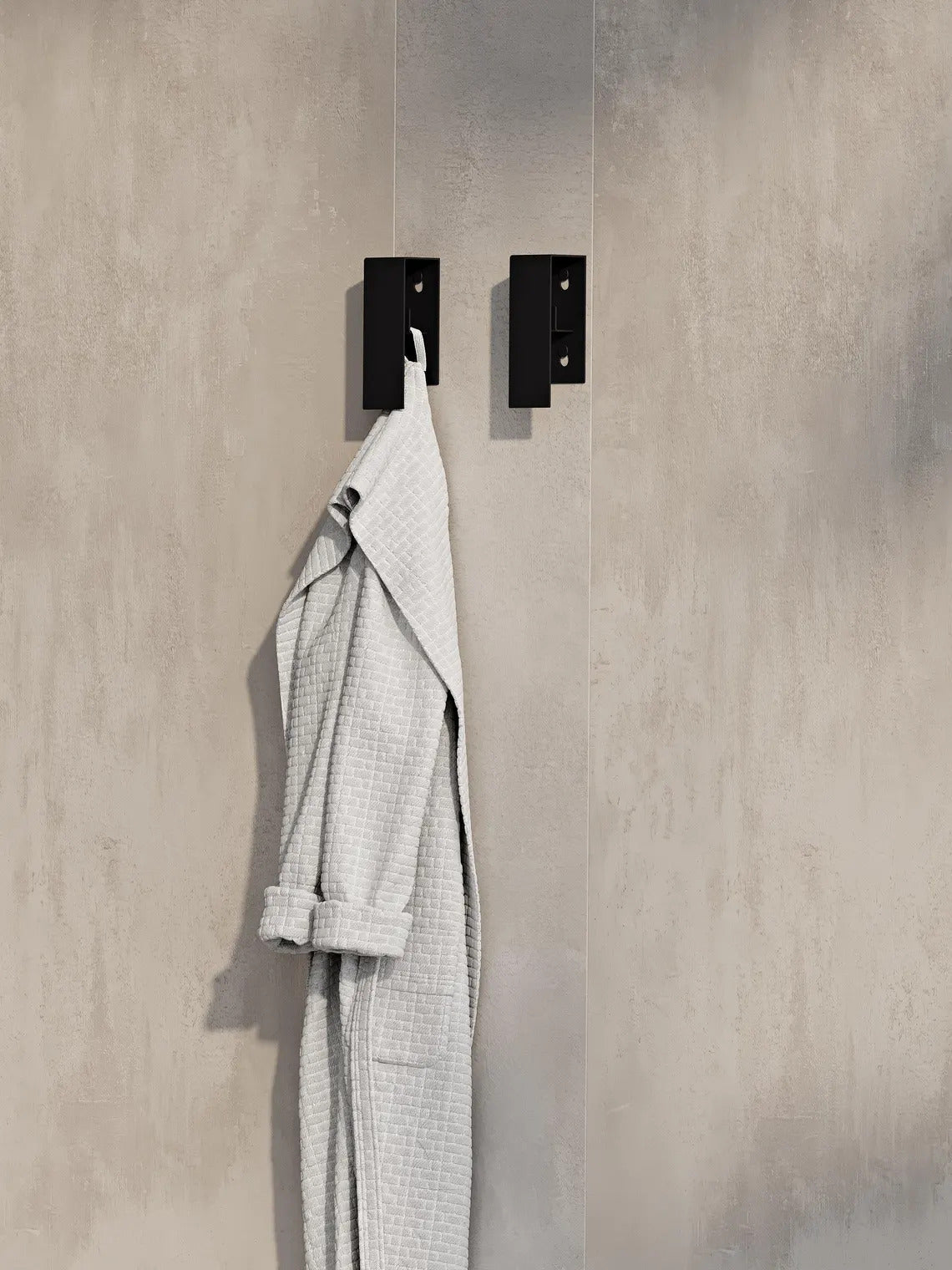 Ganci da parete in metallo nero per il bagno