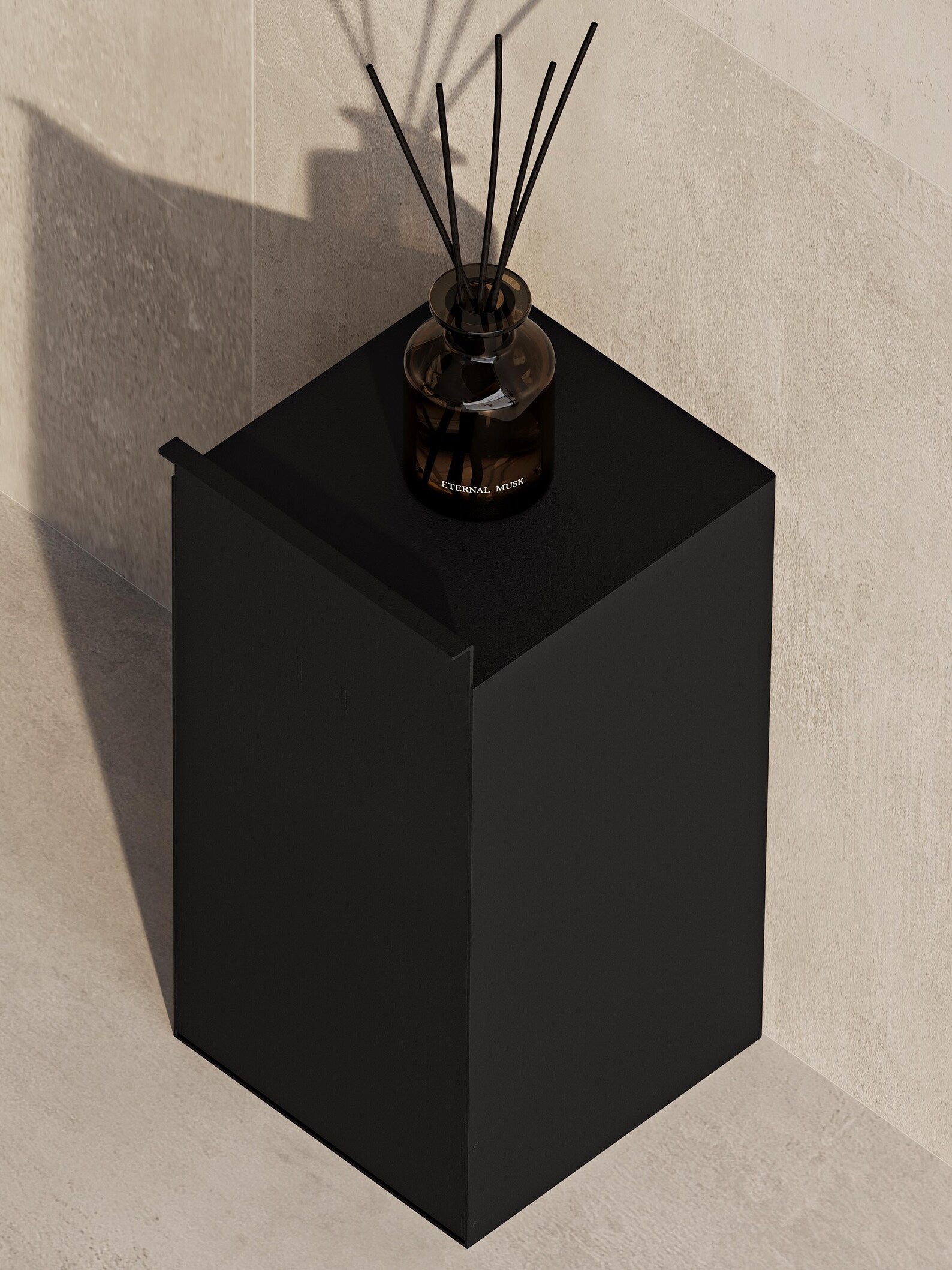 Bathroom set (Steel Trash Bin, Toilet Brush & Paper Shelf)