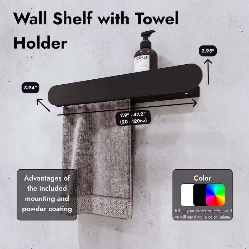 Wall Shelf with Towel  Holder