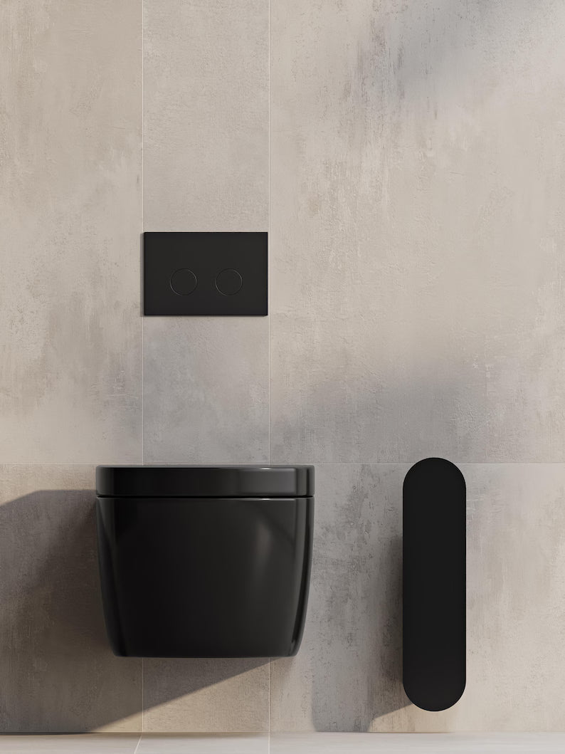 Wandmontierte Toilettenbürste mit Stahlhalterung