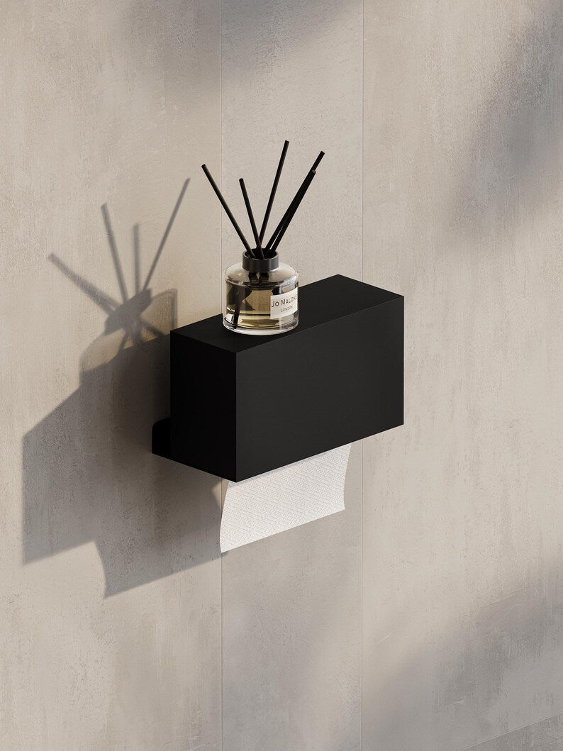 Wall-Mounted Steel Tissue Holder  Closed Design