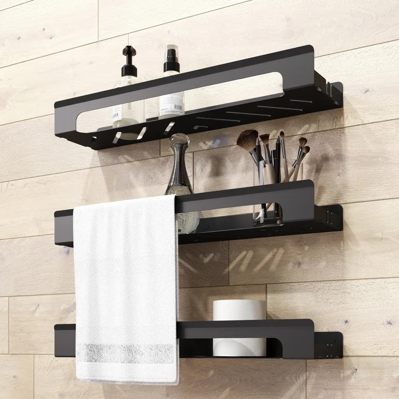 black metal shelf
floating shelf
shower shelf black
metal wall shelves
black metal shelves
bathroom organizer
small wall shelves
bathroom shelves
wall shelves
metal shelf
shelf with guardrail
narrow shelf
narrow shelves