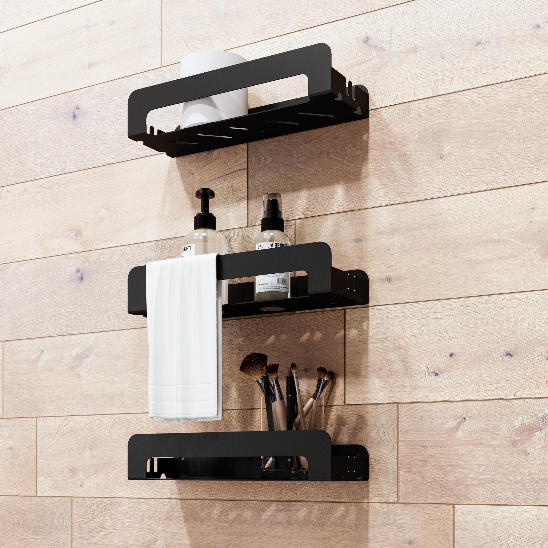 metal wall shelf
floating shelf
shower shelf black
metal wall shelves
black metal shelves
bathroom organizer
small wall shelves
bathroom shelves
black metal shelf
bathroom shelf
shelf with guardrail
narrow shelf
narrow shelves