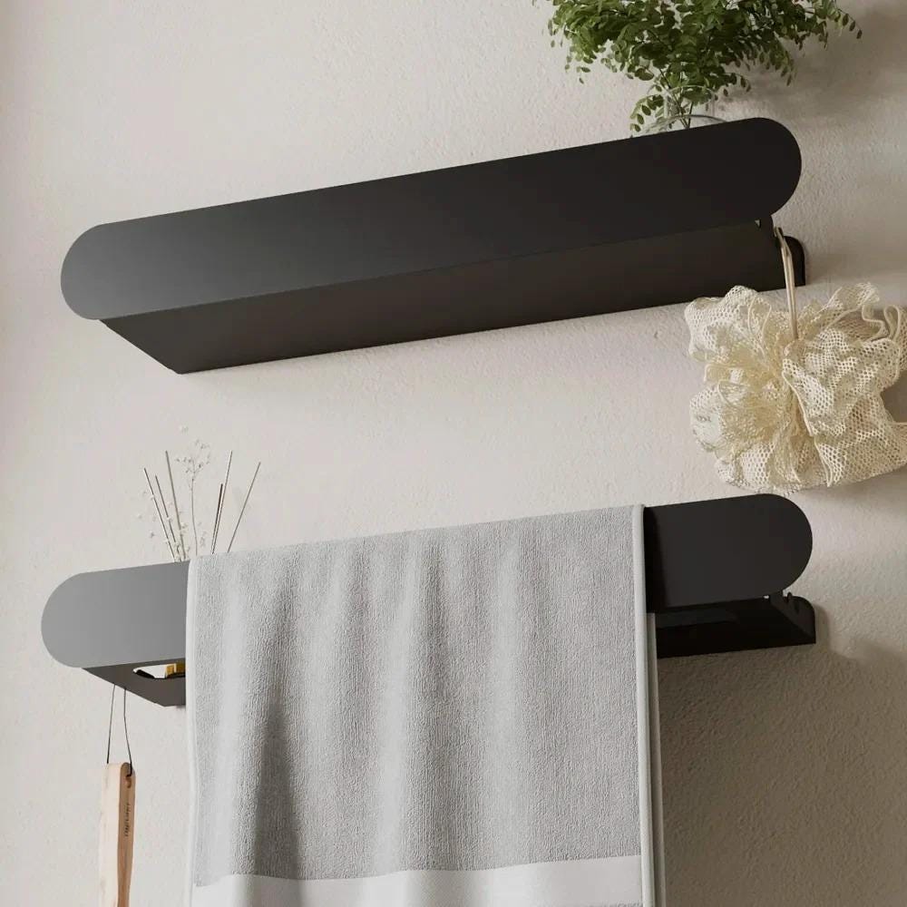 black metal shelf
floating shelf
shower shelf black
metal wall shelves
black metal shelves
bathroom organizer
small wall shelves
bathroom shelves
wall shelves
metal shelf
shelf with guardrail
narrow shelf
narrow shelves