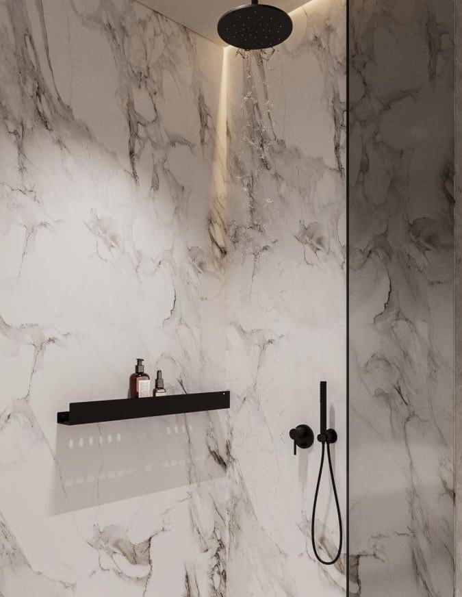 bathroom wall shelf
floating shelf
rust-resistant shelf
wall mounted shelf
bathroom storage
shower shelf
water-draining shelf
shower wall shelf
shower organizer
narrow shower shelf
black shower shelf
white shower shelf
narrow shelf