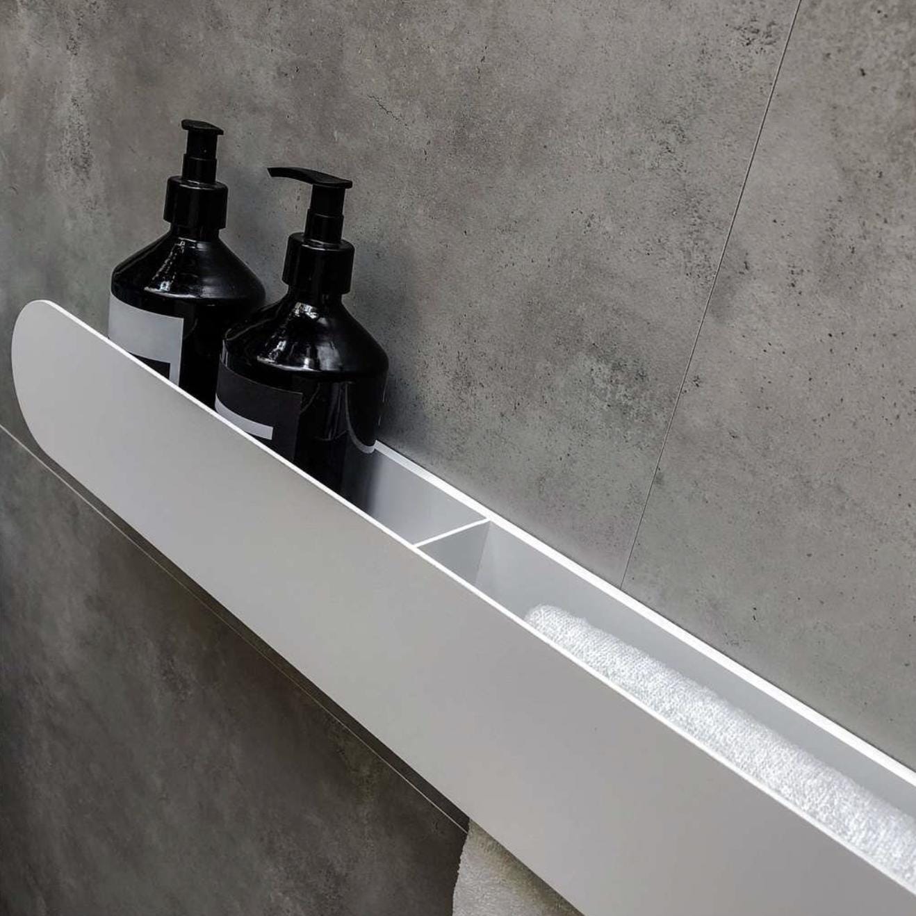 towel rack
towel holder
towel rail
shower towel rack
bathroom organizer
floating wall shelf
shelf and towel rail
wall-mounted shelf
wall-mount towel bar
bathroom shelf
bathroom wall shelf
shower wall shelf
shelf with towel bar