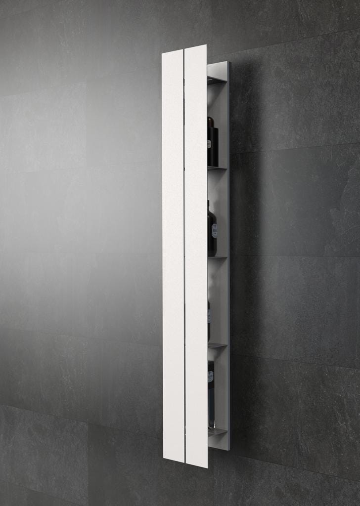 bathroom shelves
bathroom shelf
side access shelf
closed front shelf
metal shower shelf
wall mount shelf
hidden mount shelf
stainless steel
bathroom storage
vertical shelf
white shower shelf
black shower shelf
waterproof shelf