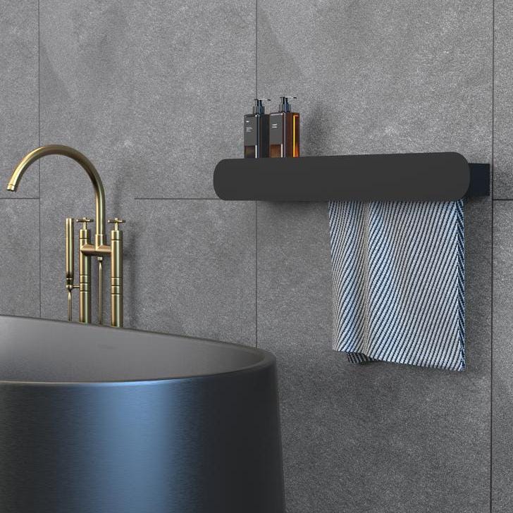 bathroom shelves
towel rack
towel holder
towel rail
shower towel rack
floating wall shelf
shelf and towel rail
wall-mounted shelf
wall-mount towel bar
bathroom shelf
bathroom wall shelf
shower wall shelf
shelf with towel bar