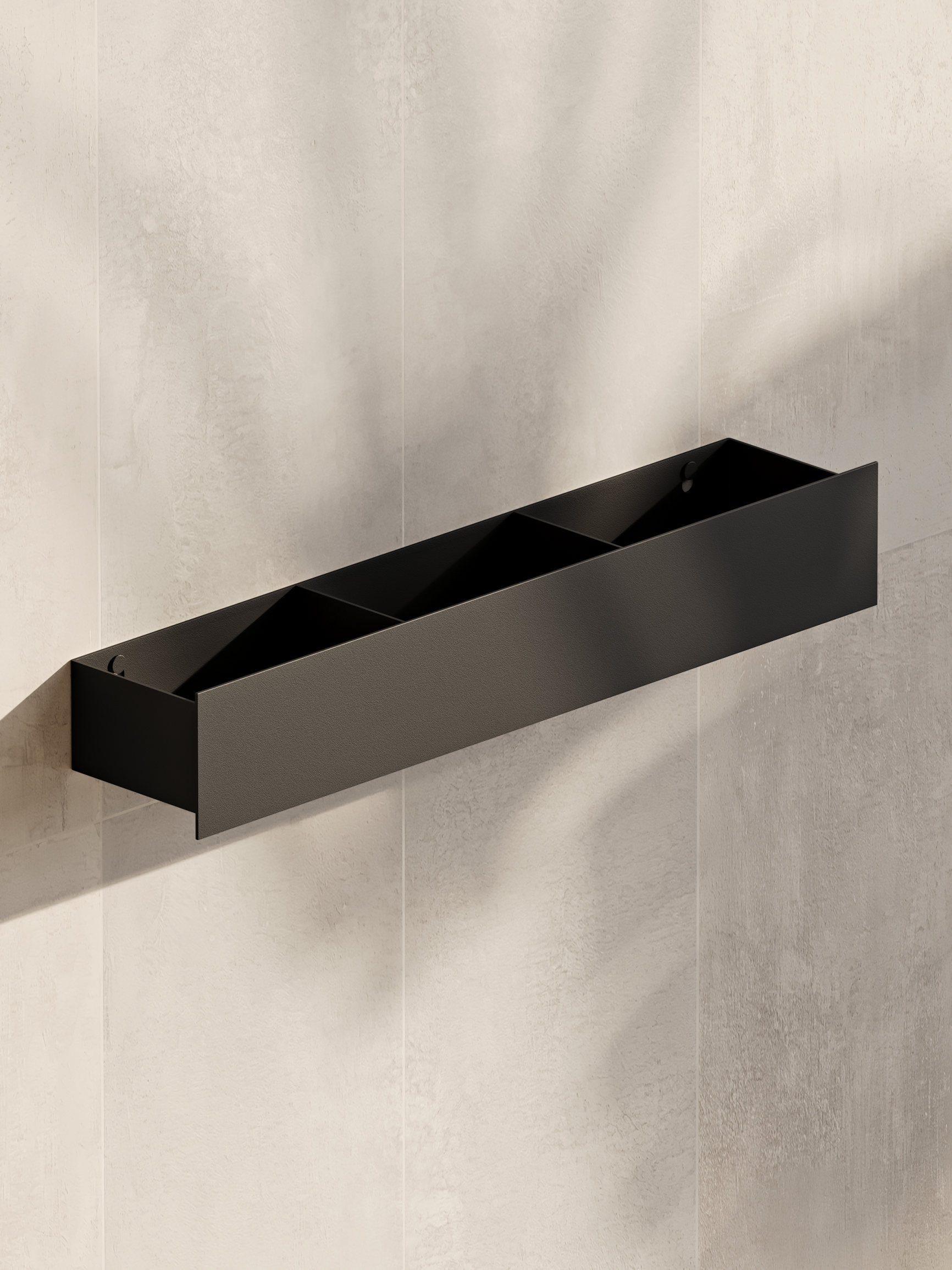 Skyline Mono Badezimmerregal – Wandmontiertes Metallregal, Edelstahl, minimalistisches Design, verschiedene Größen, pulverbeschichtet